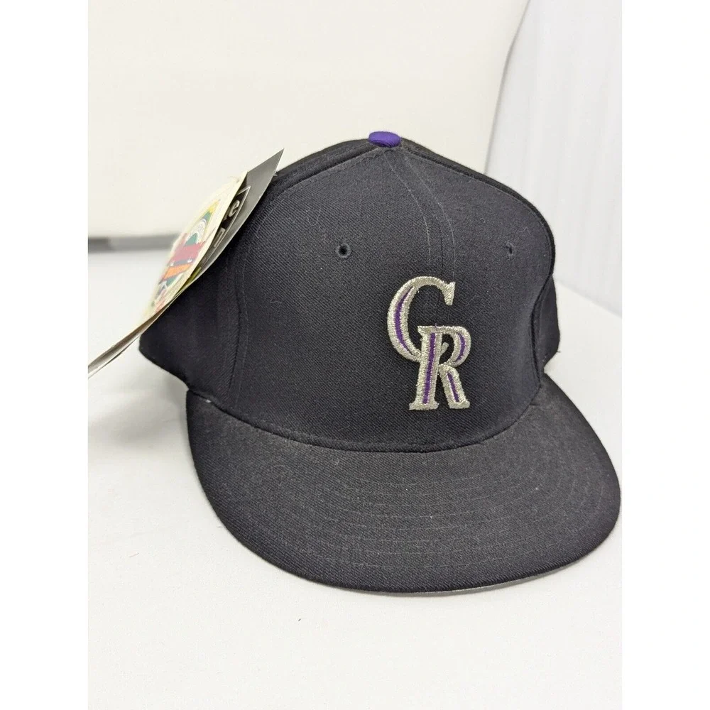 Colorado Rockies‎ Hat Cap 7 1/4  New Era 5950 Pro Model 100% Wool Deadstock 90s